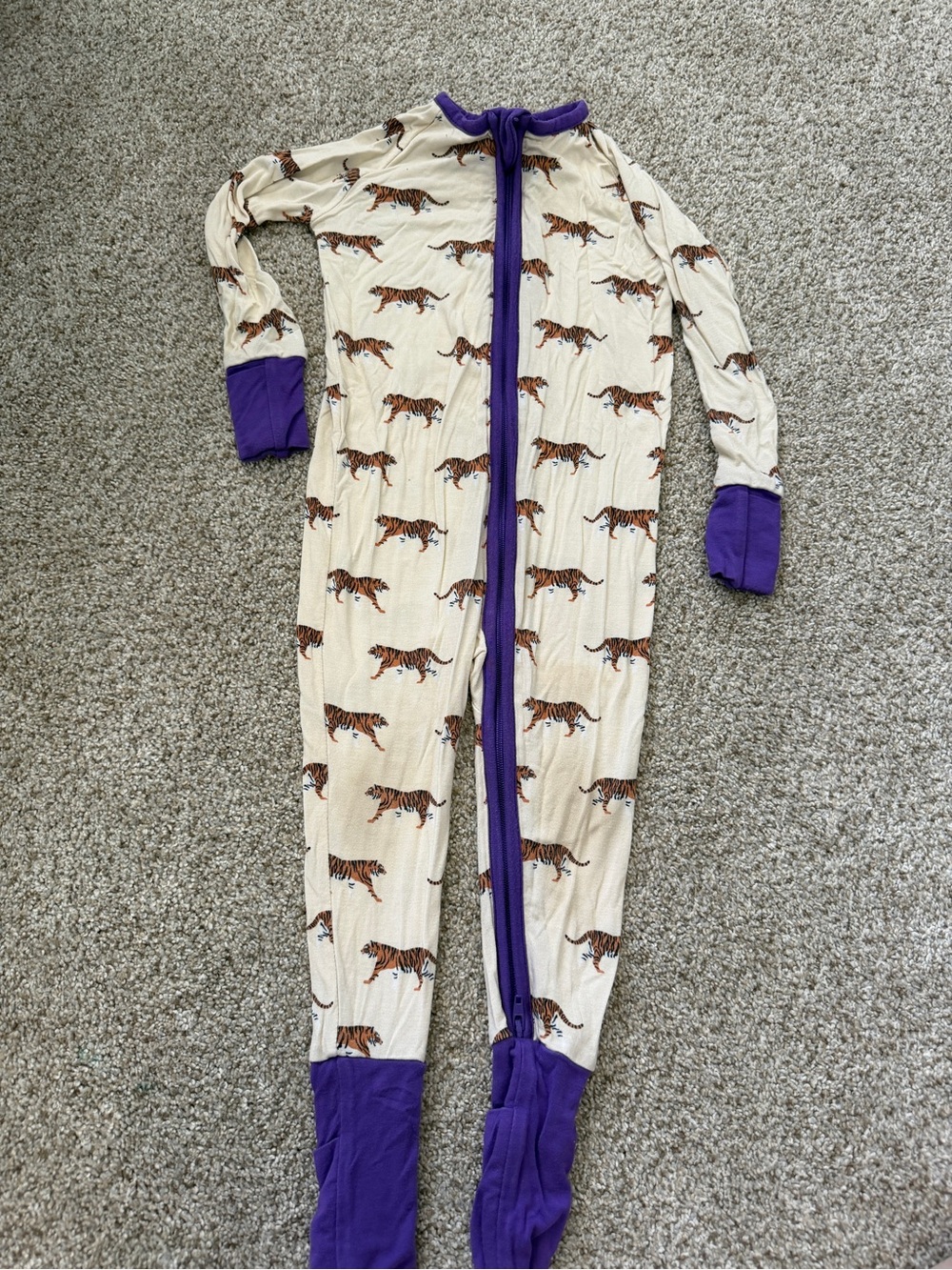 Southern Slumber Purple Tiger Double Zipper Bamboo Sleeper